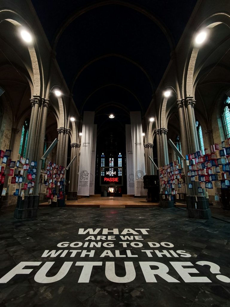 Interior of a church exhibition